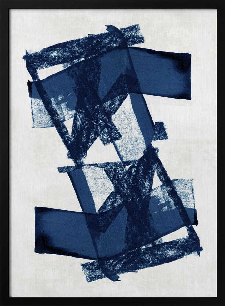 Abstract Blue Structure 3 - Stretched Canvas, Poster or Fine Art Print - I Heart Wall Art - Poster Print, Canvas Print or Framed Art Print