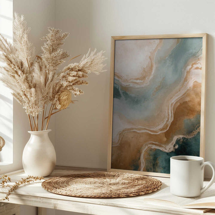 Abstract Coastal Flow - Stretched Canvas, Poster or Fine Art Print - I Heart Wall Art - Poster Print, Canvas Print or Framed Art Print