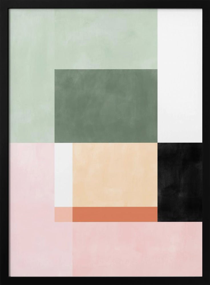 Abstract Composition With Geometric Shapes - Stretched Canvas, Poster or Fine Art Print - I Heart Wall Art - Poster Print, Canvas Print or Framed Art Print