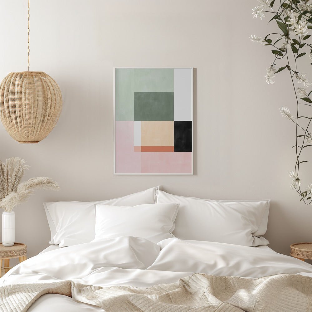 Abstract Composition With Geometric Shapes - Stretched Canvas, Poster or Fine Art Print - I Heart Wall Art - Poster Print, Canvas Print or Framed Art Print