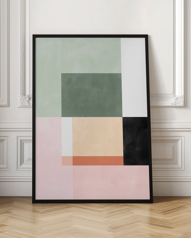 Abstract Composition With Geometric Shapes - Stretched Canvas, Poster or Fine Art Print - I Heart Wall Art - Poster Print, Canvas Print or Framed Art Print