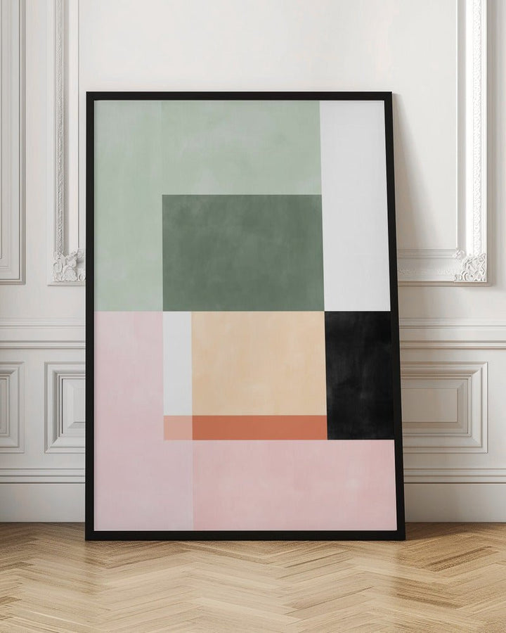 Abstract Composition With Geometric Shapes - Stretched Canvas, Poster or Fine Art Print - I Heart Wall Art - Poster Print, Canvas Print or Framed Art Print