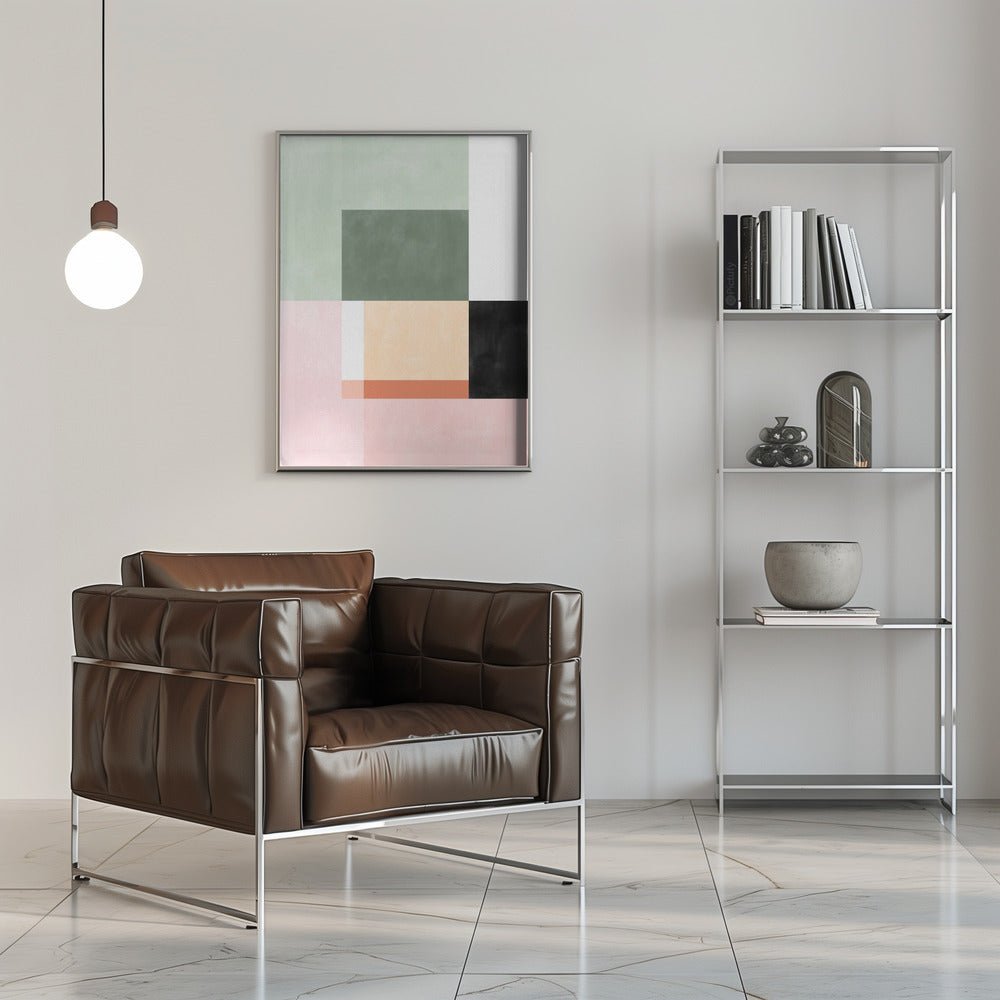 Abstract Composition With Geometric Shapes - Stretched Canvas, Poster or Fine Art Print - I Heart Wall Art - Poster Print, Canvas Print or Framed Art Print