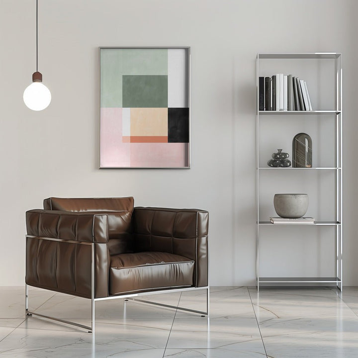 Abstract Composition With Geometric Shapes - Stretched Canvas, Poster or Fine Art Print - I Heart Wall Art - Poster Print, Canvas Print or Framed Art Print