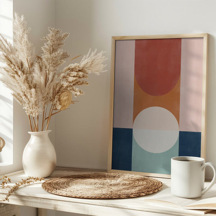 Abstract Design With Geometric Shapes - Stretched Canvas, Poster or Fine Art Print - I Heart Wall Art - Poster Print, Canvas Print or Framed Art Print