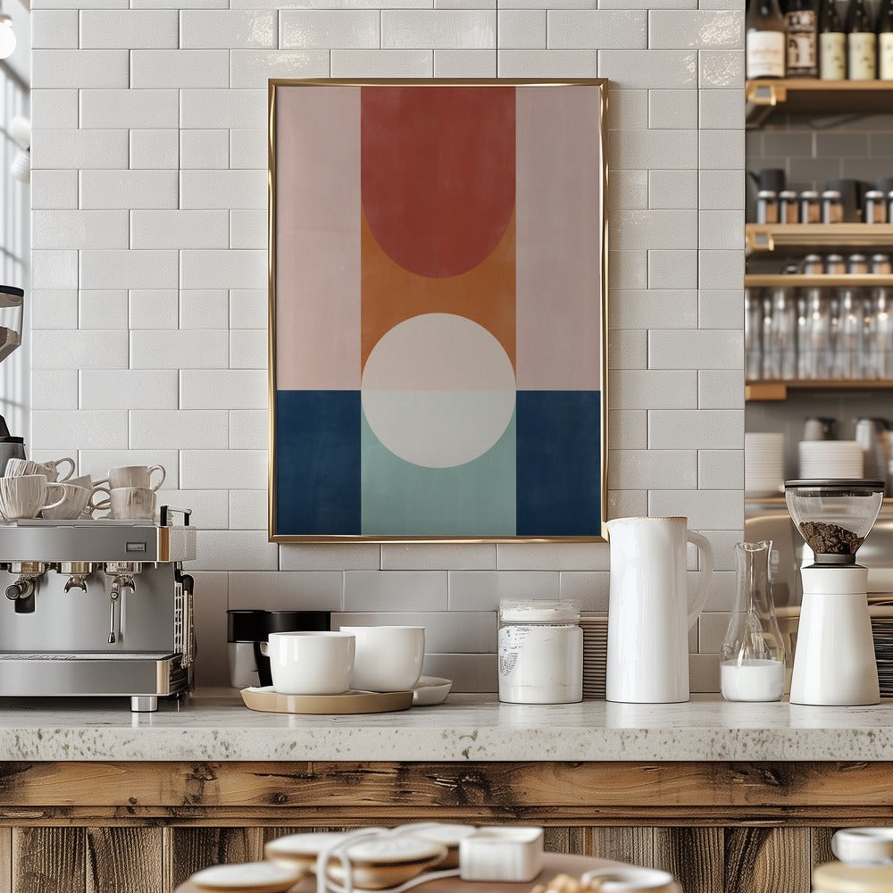 Abstract Design With Geometric Shapes - Stretched Canvas, Poster or Fine Art Print - I Heart Wall Art - Poster Print, Canvas Print or Framed Art Print