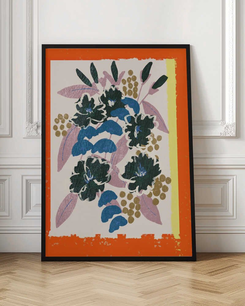 Abstract Floral Designs - Stretched Canvas, Poster or Fine Art Print - I Heart Wall Art - Poster Print, Canvas Print or Framed Art Print