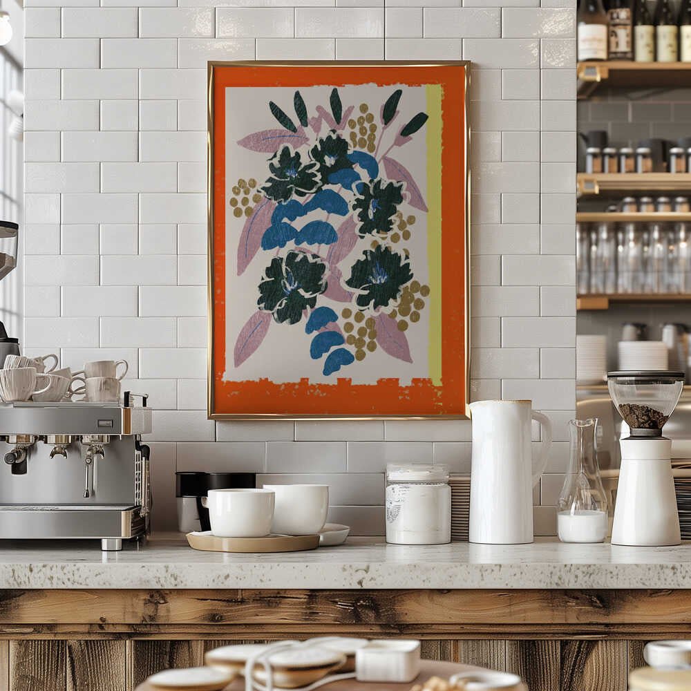Abstract Floral Designs - Stretched Canvas, Poster or Fine Art Print - I Heart Wall Art - Poster Print, Canvas Print or Framed Art Print