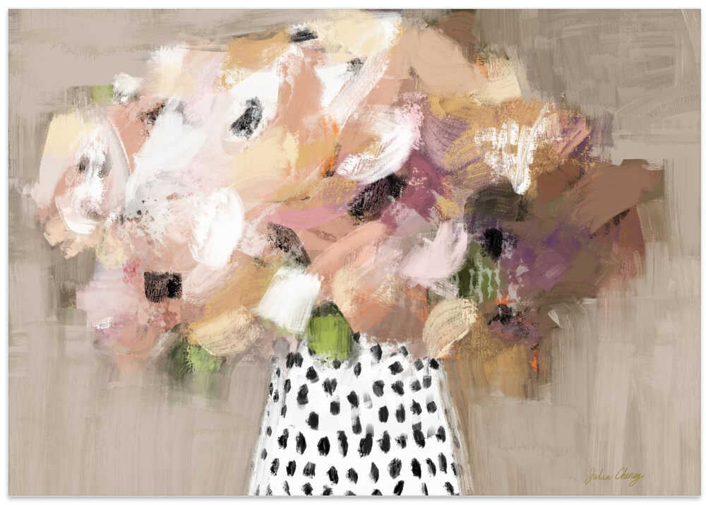 Abstract Flower Bouquet - Stretched Canvas, Poster or Fine Art Print - I Heart Wall Art - Poster Print, Canvas Print or Framed Art Print