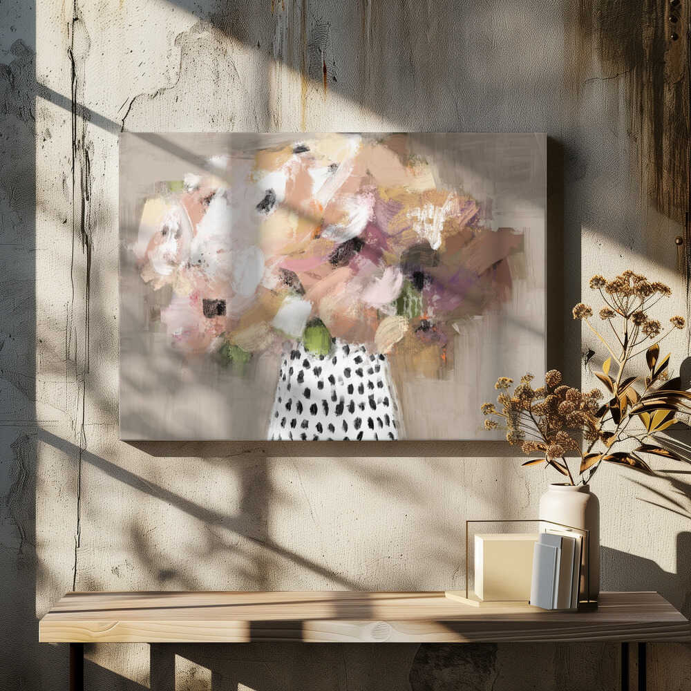 Abstract Flower Bouquet - Stretched Canvas, Poster or Fine Art Print - I Heart Wall Art - Poster Print, Canvas Print or Framed Art Print