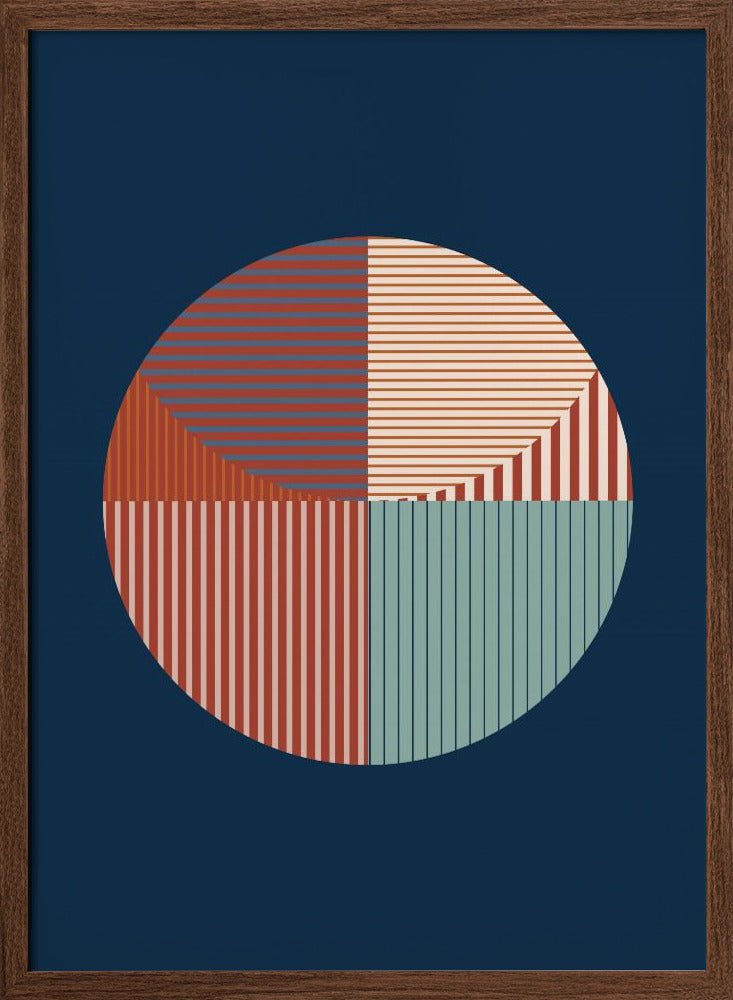 Abstract Geometric Art With A Circular - Stretched Canvas, Poster or Fine Art Print - I Heart Wall Art - Poster Print, Canvas Print or Framed Art Print