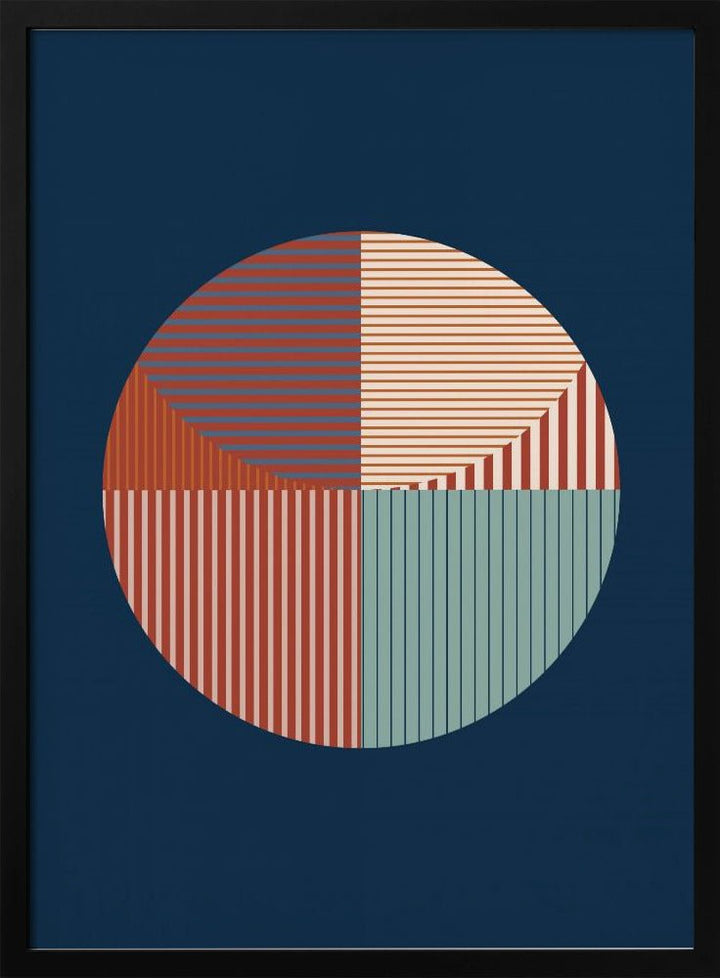 Abstract Geometric Art With A Circular - Stretched Canvas, Poster or Fine Art Print - I Heart Wall Art - Poster Print, Canvas Print or Framed Art Print