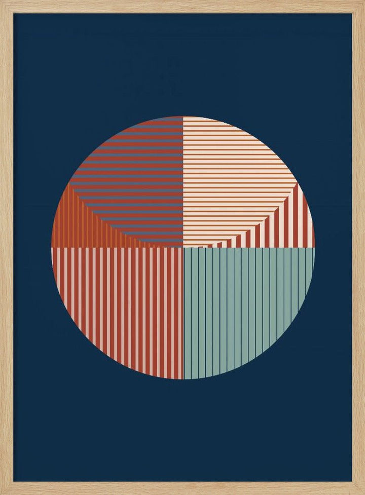 Abstract Geometric Art With A Circular - Stretched Canvas, Poster or Fine Art Print - I Heart Wall Art - Poster Print, Canvas Print or Framed Art Print