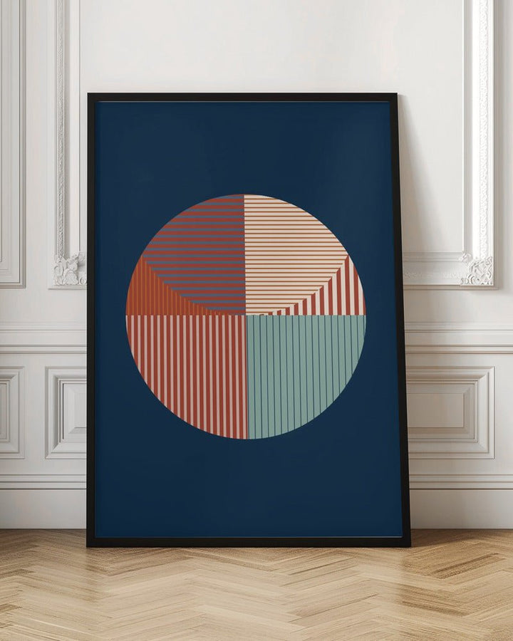 Abstract Geometric Art With A Circular - Stretched Canvas, Poster or Fine Art Print - I Heart Wall Art - Poster Print, Canvas Print or Framed Art Print