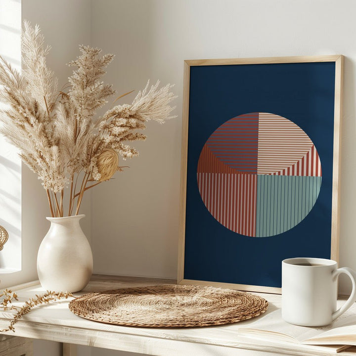 Abstract Geometric Art With A Circular - Stretched Canvas, Poster or Fine Art Print - I Heart Wall Art - Poster Print, Canvas Print or Framed Art Print