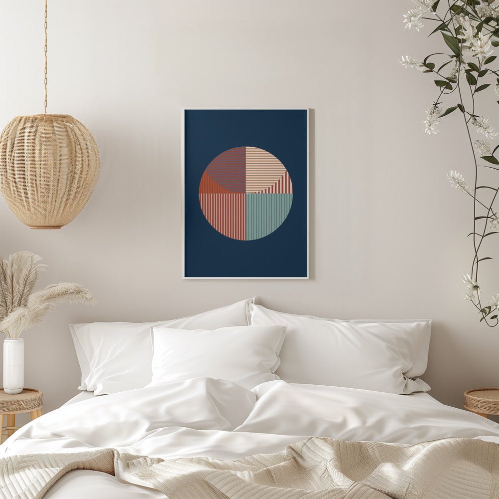 Abstract Geometric Art With A Circular - Stretched Canvas, Poster or Fine Art Print - I Heart Wall Art - Poster Print, Canvas Print or Framed Art Print