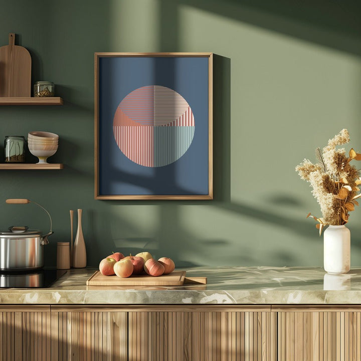 Abstract Geometric Art With A Circular - Stretched Canvas, Poster or Fine Art Print - I Heart Wall Art - Poster Print, Canvas Print or Framed Art Print