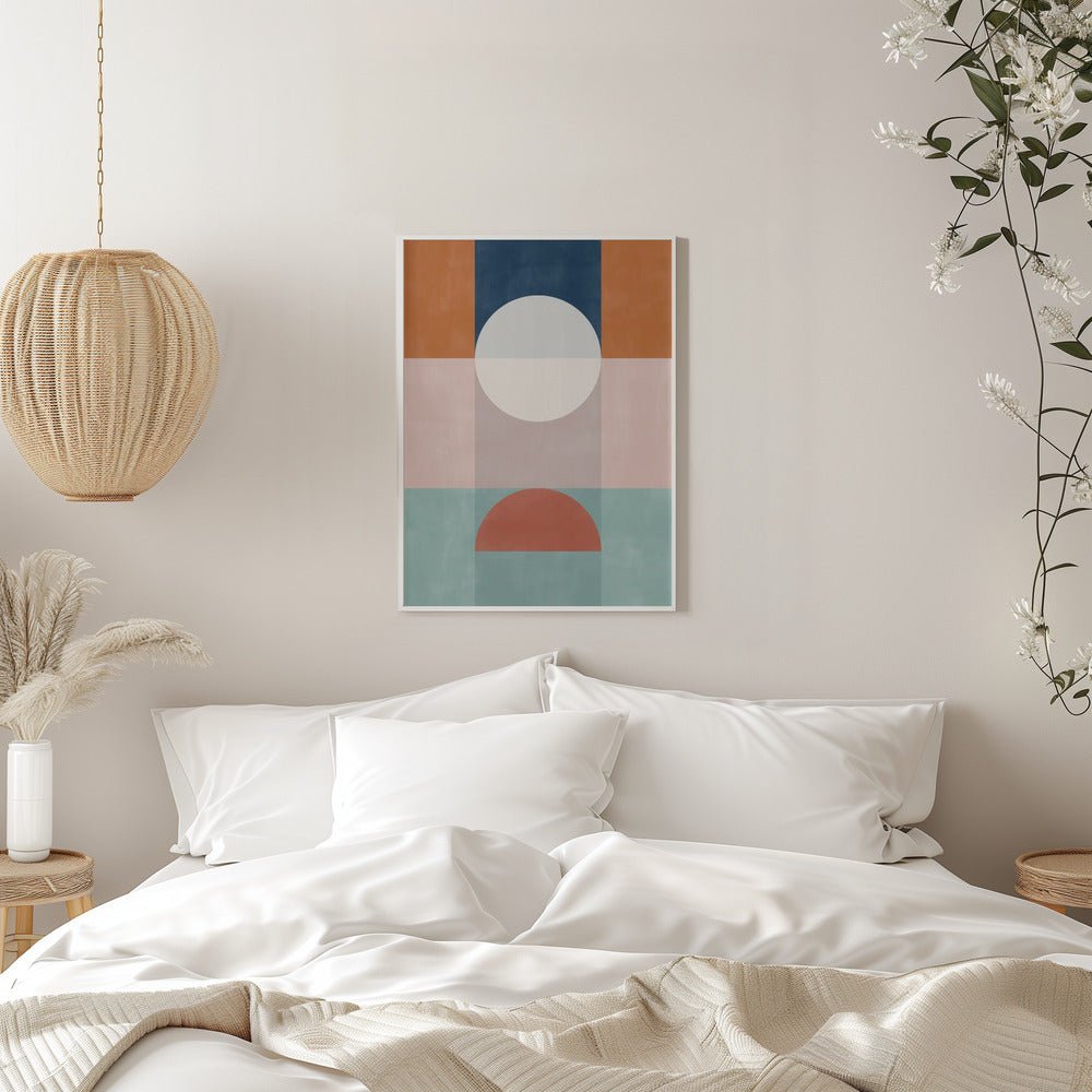 Abstract Geometric Artwork With Earthy Tones - Stretched Canvas, Poster or Fine Art Print - I Heart Wall Art - Poster Print, Canvas Print or Framed Art Print