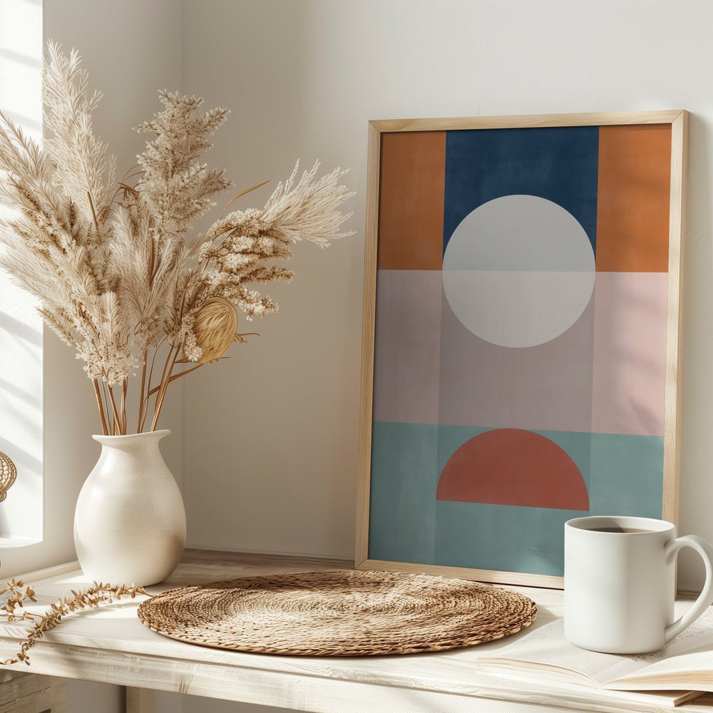 Abstract Geometric Artwork With Earthy Tones - Stretched Canvas, Poster or Fine Art Print - I Heart Wall Art - Poster Print, Canvas Print or Framed Art Print