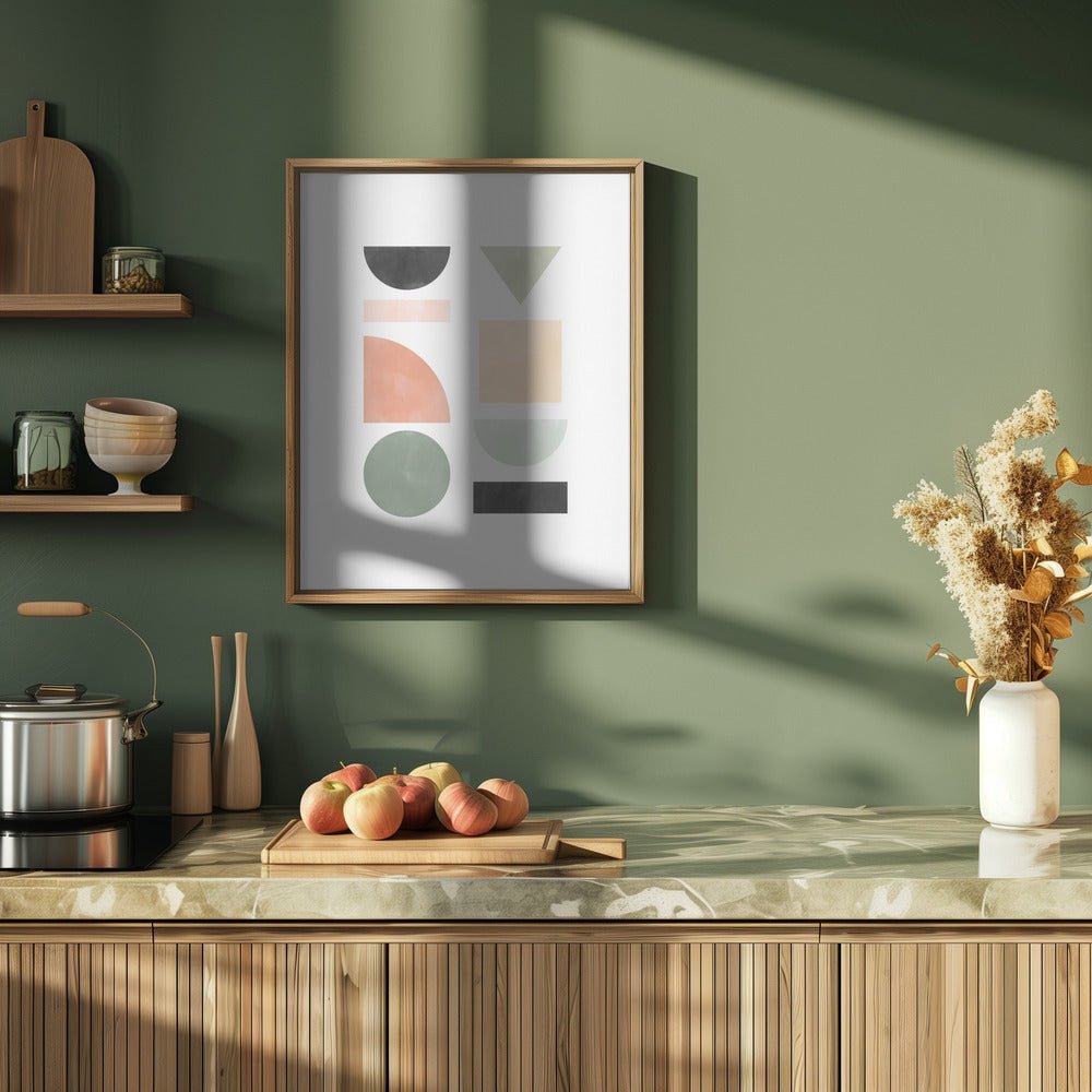 Abstract Geometric With Colorful Shapes - Stretched Canvas, Poster or Fine Art Print - I Heart Wall Art - Poster Print, Canvas Print or Framed Art Print