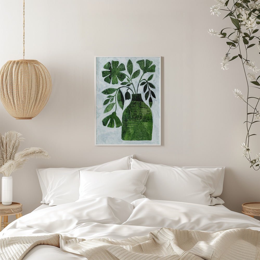 Abstract Green Floral - Stretched Canvas, Poster or Fine Art Print - I Heart Wall Art - Poster Print, Canvas Print or Framed Art Print