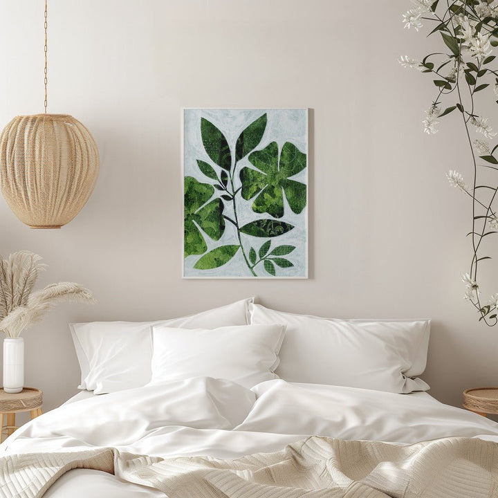 Abstract Green Floral - Stretched Canvas, Poster or Fine Art Print - I Heart Wall Art - Poster Print, Canvas Print or Framed Art Print