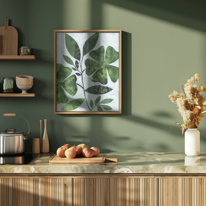 Abstract Green Floral - Stretched Canvas, Poster or Fine Art Print - I Heart Wall Art - Poster Print, Canvas Print or Framed Art Print