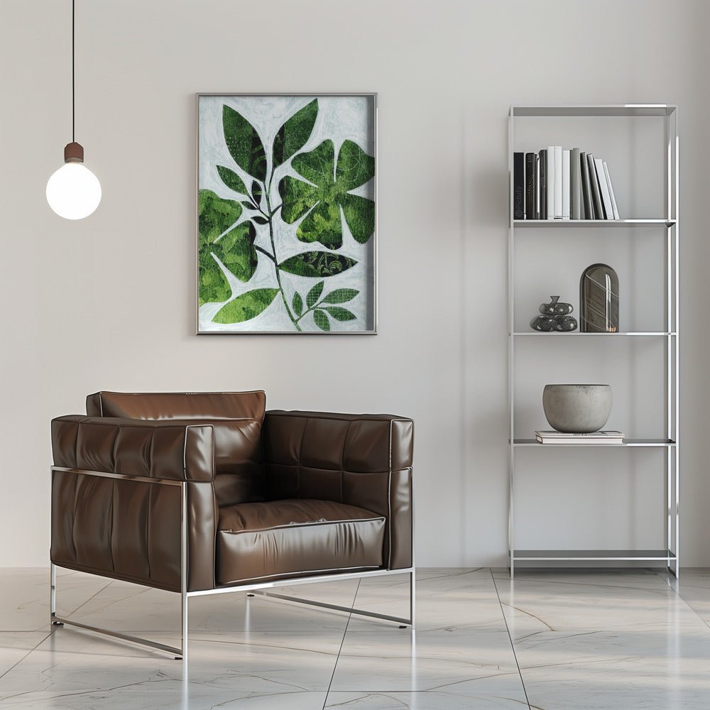 Abstract Green Floral - Stretched Canvas, Poster or Fine Art Print - I Heart Wall Art - Poster Print, Canvas Print or Framed Art Print