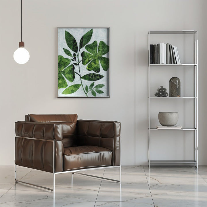 Abstract Green Floral - Stretched Canvas, Poster or Fine Art Print - I Heart Wall Art - Poster Print, Canvas Print or Framed Art Print