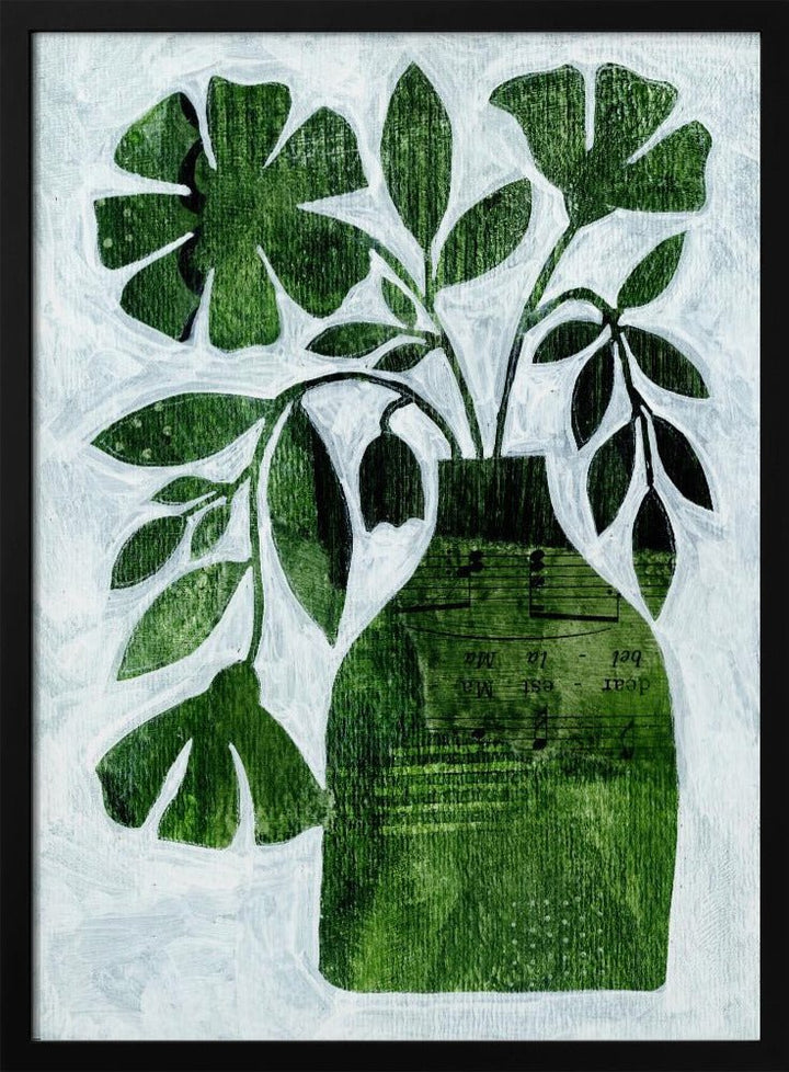 Abstract Green Floral - Stretched Canvas, Poster or Fine Art Print - I Heart Wall Art - Poster Print, Canvas Print or Framed Art Print
