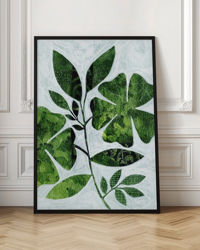 Abstract Green Floral - Stretched Canvas, Poster or Fine Art Print - I Heart Wall Art - Poster Print, Canvas Print or Framed Art Print