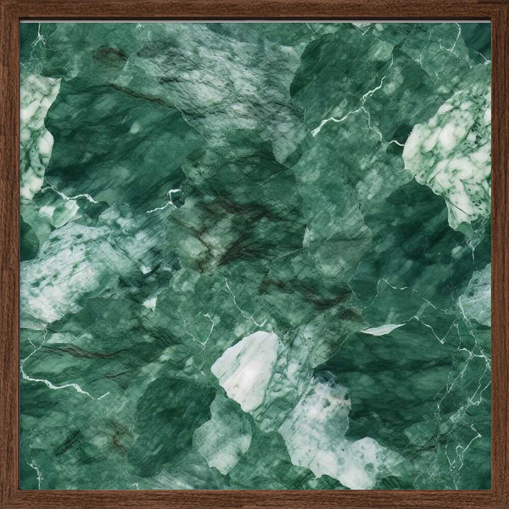 Abstract Green Marble - Square Stretched Canvas, Poster or Fine Art Print - I Heart Wall Art - Poster Print, Canvas Print or Framed Art Print