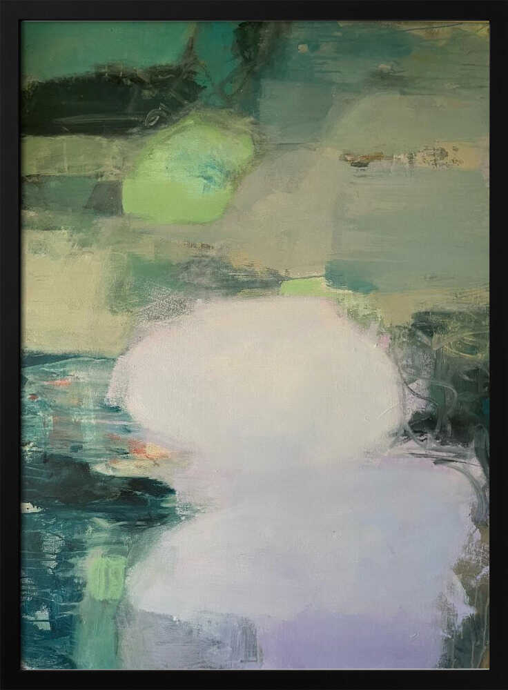 Abstract Green Serenity - Stretched Canvas Poster or Fine Art Print