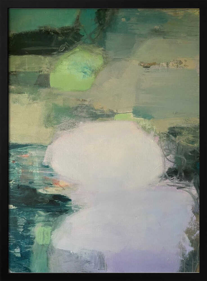 Abstract Green Serenity - Stretched Canvas Poster or Fine Art Print