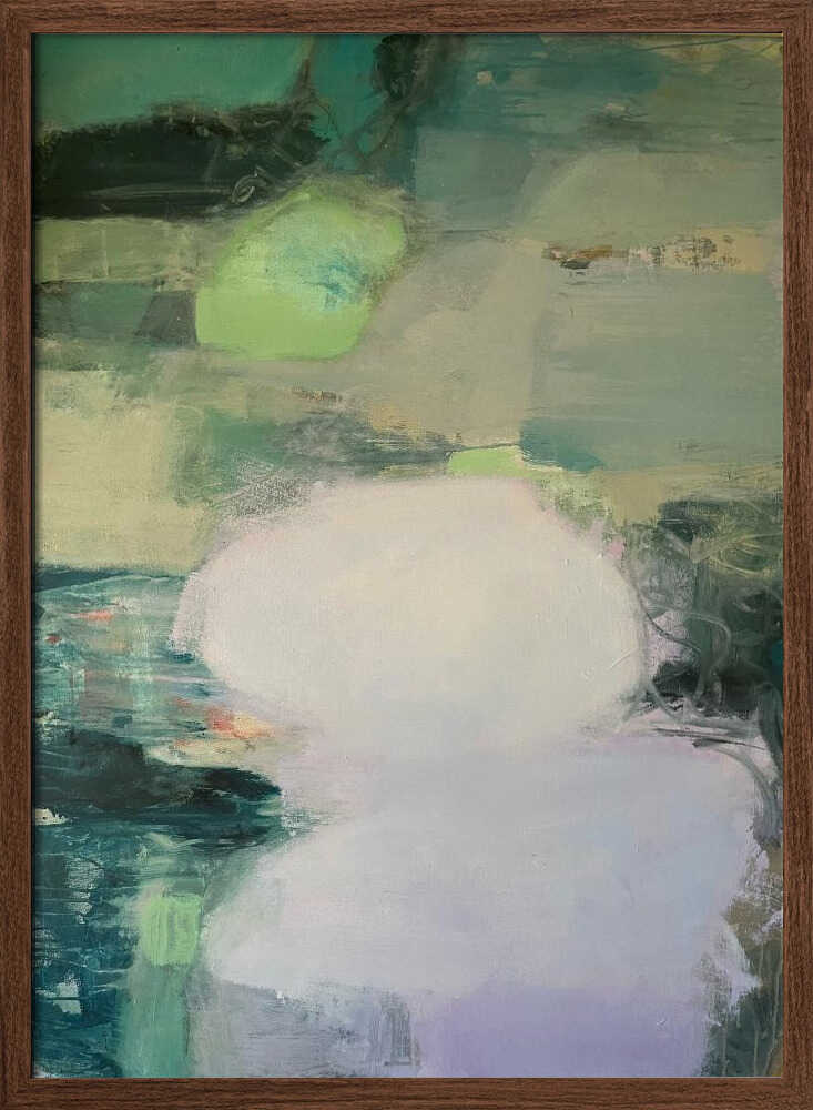 Abstract Green Serenity - Stretched Canvas Poster or Fine Art Print