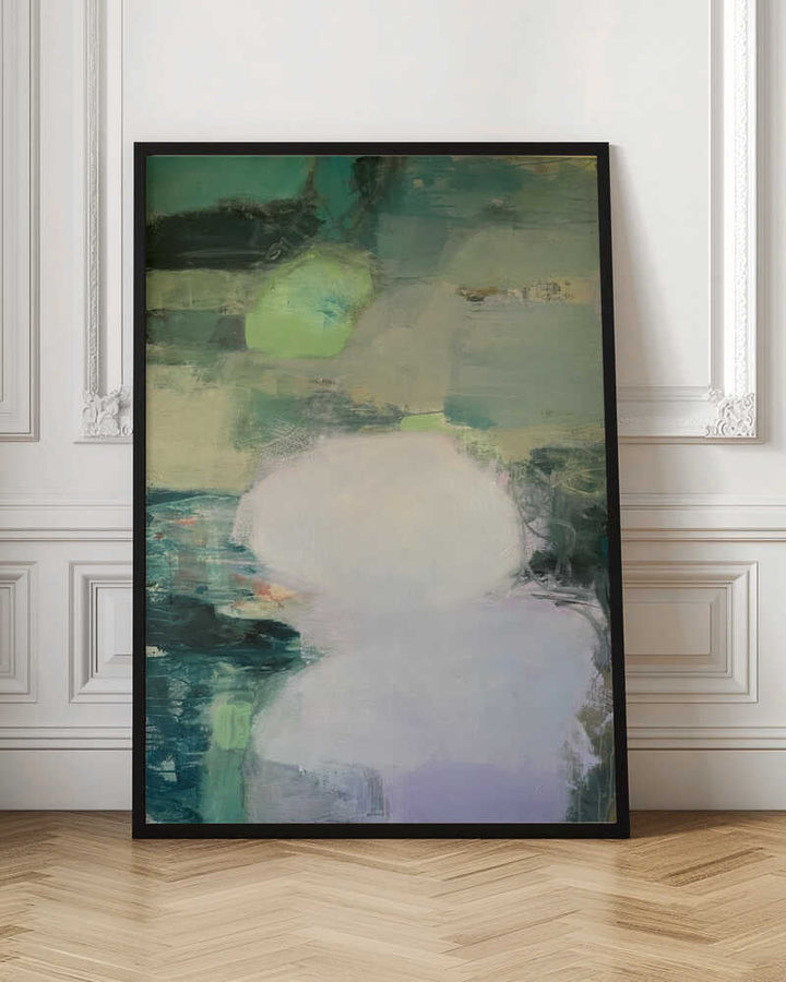 Abstract Green Serenity - Stretched Canvas Poster or Fine Art Print