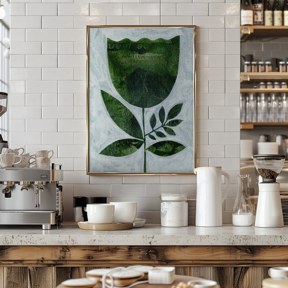 Abstract Green Tulip - Stretched Canvas, Poster or Fine Art Print - I Heart Wall Art - Poster Print, Canvas Print or Framed Art Print