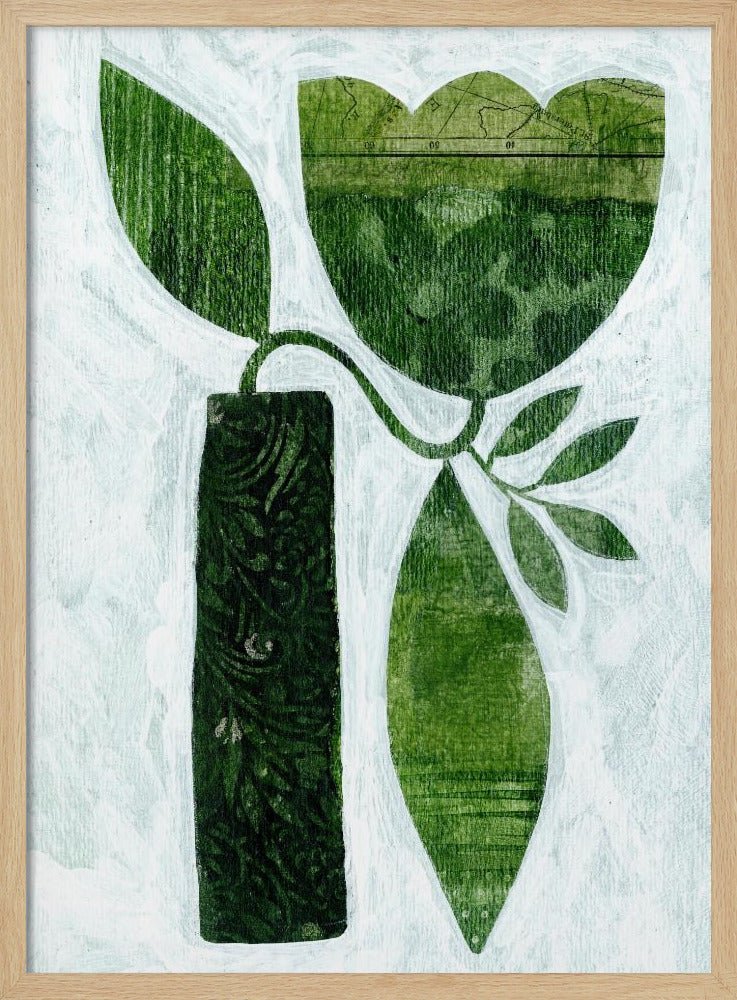 Abstract Green Tulip - Stretched Canvas, Poster or Fine Art Print - I Heart Wall Art - Poster Print, Canvas Print or Framed Art Print