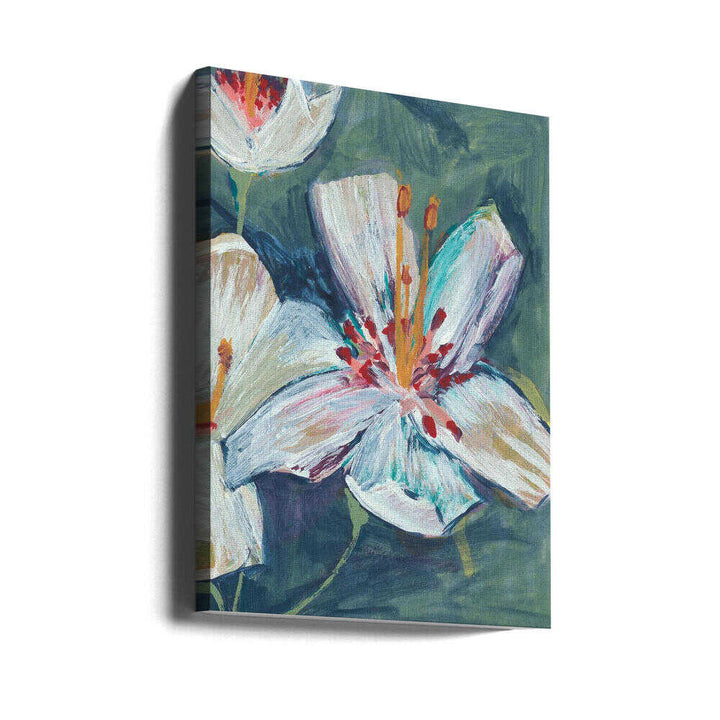 Abstract Hand painted Lily by Alyssa Hamilton Art - Stretched Canvas, Poster or Fine Art Print - I Heart Wall Art - Poster Print, Canvas Print or Framed Art Print