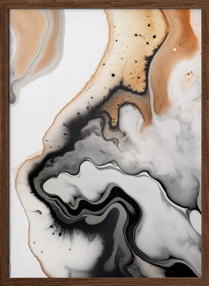 Abstract Ink Flow - Stretched Canvas, Poster or Fine Art Print - I Heart Wall Art - Poster Print, Canvas Print or Framed Art Print