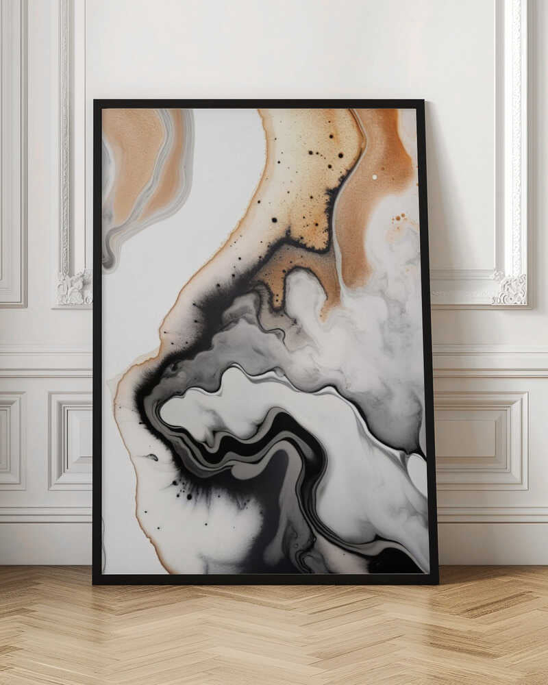 Abstract Ink Flow - Stretched Canvas, Poster or Fine Art Print - I Heart Wall Art - Poster Print, Canvas Print or Framed Art Print