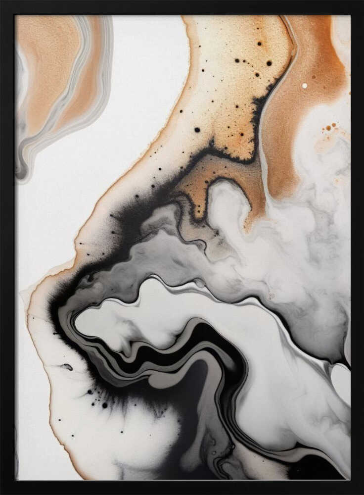 Abstract Ink Flow - Stretched Canvas, Poster or Fine Art Print - I Heart Wall Art - Poster Print, Canvas Print or Framed Art Print