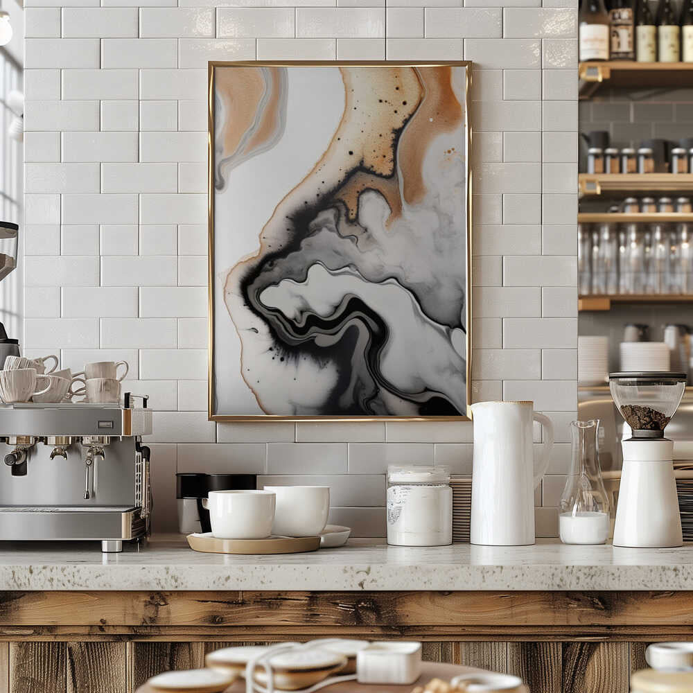 Abstract Ink Flow - Stretched Canvas, Poster or Fine Art Print - I Heart Wall Art - Poster Print, Canvas Print or Framed Art Print