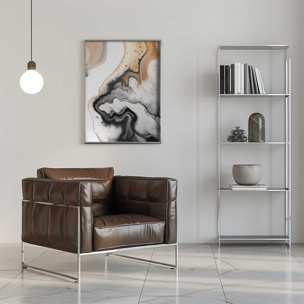 Abstract Ink Flow - Stretched Canvas, Poster or Fine Art Print - I Heart Wall Art - Poster Print, Canvas Print or Framed Art Print