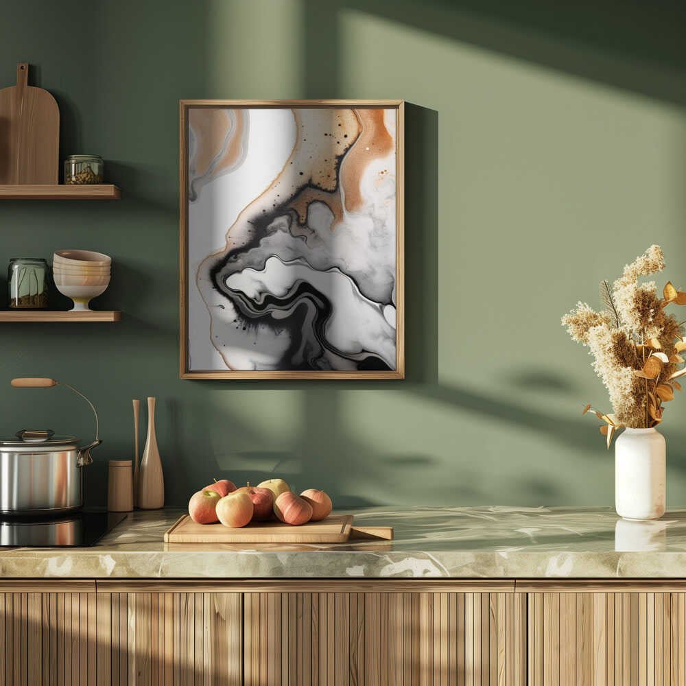 Abstract Ink Flow - Stretched Canvas, Poster or Fine Art Print - I Heart Wall Art - Poster Print, Canvas Print or Framed Art Print