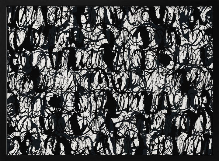 Abstract Ink Swirls Black 2 - Stretched Canvas, Poster or Fine Art Print I Heart Wall Art