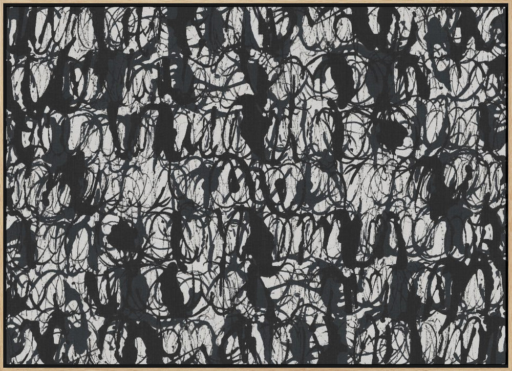 Abstract Ink Swirls Black 2 - Stretched Canvas, Poster or Fine Art Print I Heart Wall Art