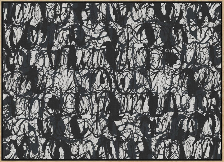 Abstract Ink Swirls Black 2 - Stretched Canvas, Poster or Fine Art Print I Heart Wall Art