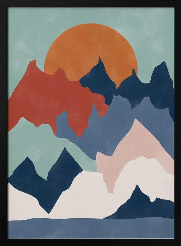 Abstract Mountain Landscape Art - Stretched Canvas, Poster or Fine Art Print - I Heart Wall Art - Poster Print, Canvas Print or Framed Art Print