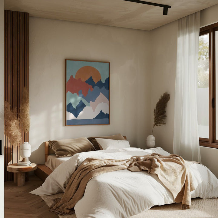 Abstract Mountain Landscape Art - Stretched Canvas, Poster or Fine Art Print - I Heart Wall Art - Poster Print, Canvas Print or Framed Art Print
